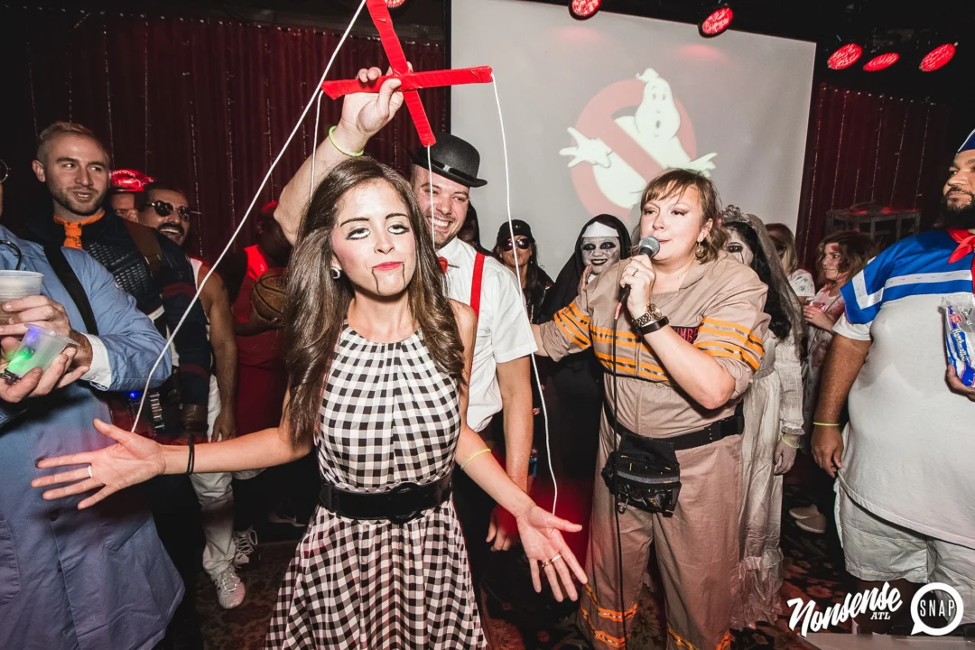 Dr Peter Venkman's Spook Central Halloween Dance Party! Thursday October 31, 2019. Presented by Nonsense ATL at Venkman's, Old Fourth Ward, Atlanta. Kimber was the DJ. Photo by Oh Snap.