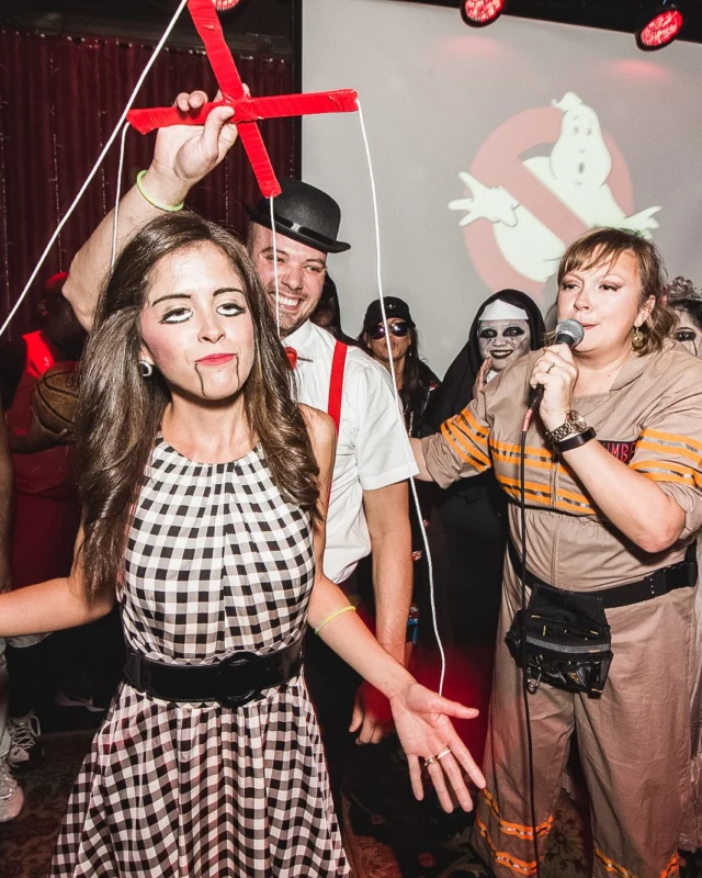 Dr Peter Venkman's Spook Central Halloween Dance Party! Thursday October 31, 2019. Presented by Nonsense ATL at Venkman's, Old Fourth Ward, Atlanta. Kimber was the DJ. Photo by Oh Snap.