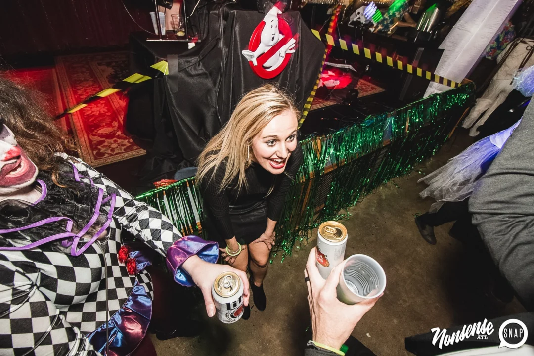 Dr Peter Venkman's Spook Central Halloween Dance Party! Thursday October 31, 2019. Presented by Nonsense ATL at Venkman's, Old Fourth Ward, Atlanta. Kimber was the DJ. Photo by Oh Snap.