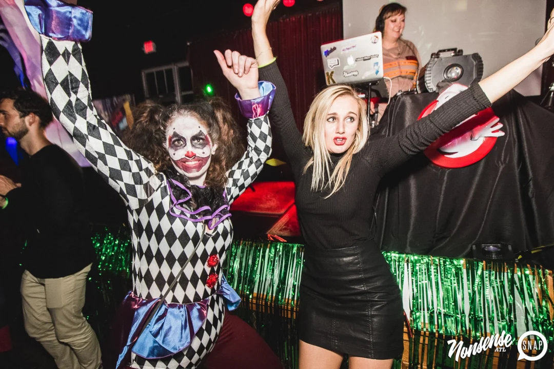 Dr Peter Venkman's Spook Central Halloween Dance Party! Thursday October 31, 2019. Presented by Nonsense ATL at Venkman's, Old Fourth Ward, Atlanta. Kimber was the DJ. Photo by Oh Snap.