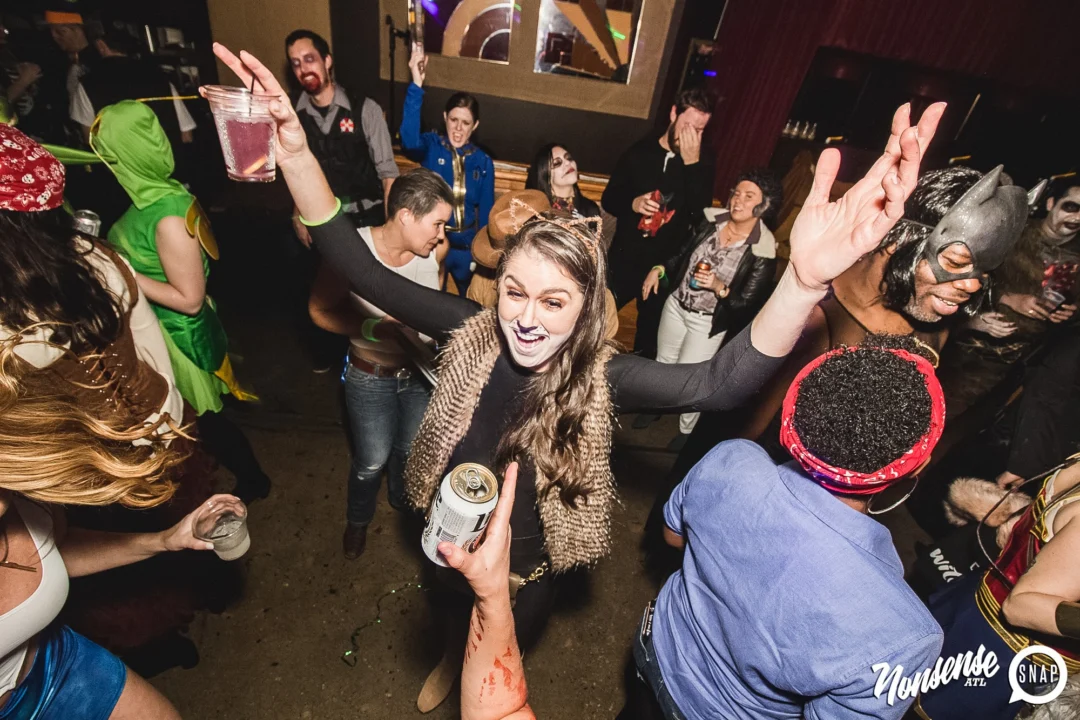 Dr Peter Venkman's Spook Central Halloween Dance Party! Thursday October 31, 2019. Presented by Nonsense ATL at Venkman's, Old Fourth Ward, Atlanta. Kimber was the DJ. Photo by Oh Snap.