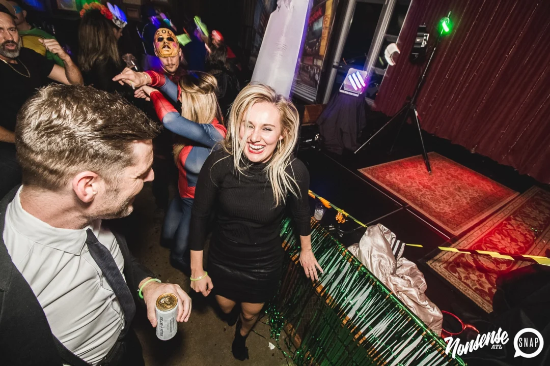 Dr Peter Venkman's Spook Central Halloween Dance Party! Thursday October 31, 2019. Presented by Nonsense ATL at Venkman's, Old Fourth Ward, Atlanta. Kimber was the DJ. Photo by Oh Snap.