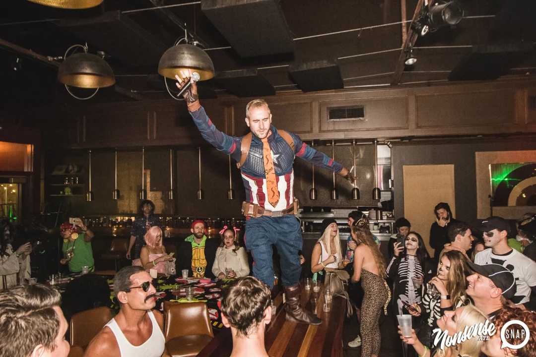 Dr Peter Venkman's Spook Central Halloween Dance Party! Thursday October 31, 2019. Presented by Nonsense ATL at Venkman's, Old Fourth Ward, Atlanta. Kimber was the DJ. Photo by Oh Snap.