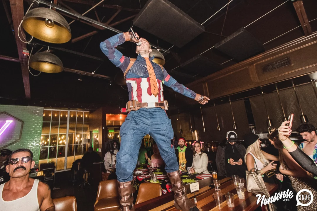 Dr Peter Venkman's Spook Central Halloween Dance Party! Thursday October 31, 2019. Presented by Nonsense ATL at Venkman's, Old Fourth Ward, Atlanta. Kimber was the DJ. Photo by Oh Snap.