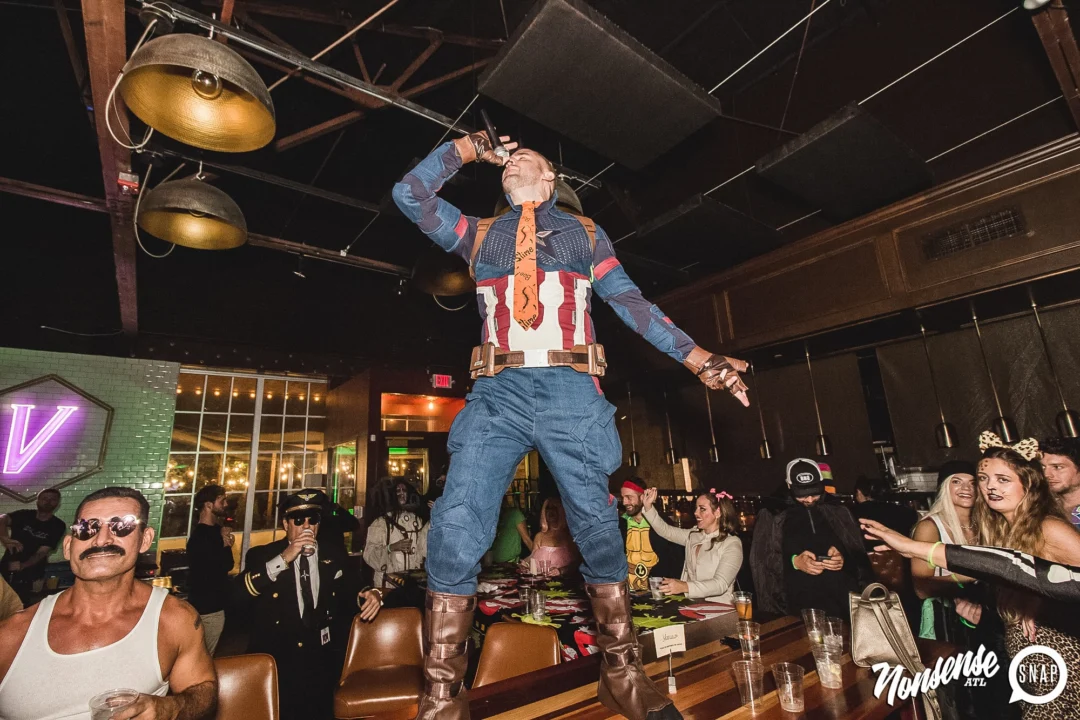 Dr Peter Venkman's Spook Central Halloween Dance Party! Thursday October 31, 2019. Presented by Nonsense ATL at Venkman's, Old Fourth Ward, Atlanta. Kimber was the DJ. Photo by Oh Snap.