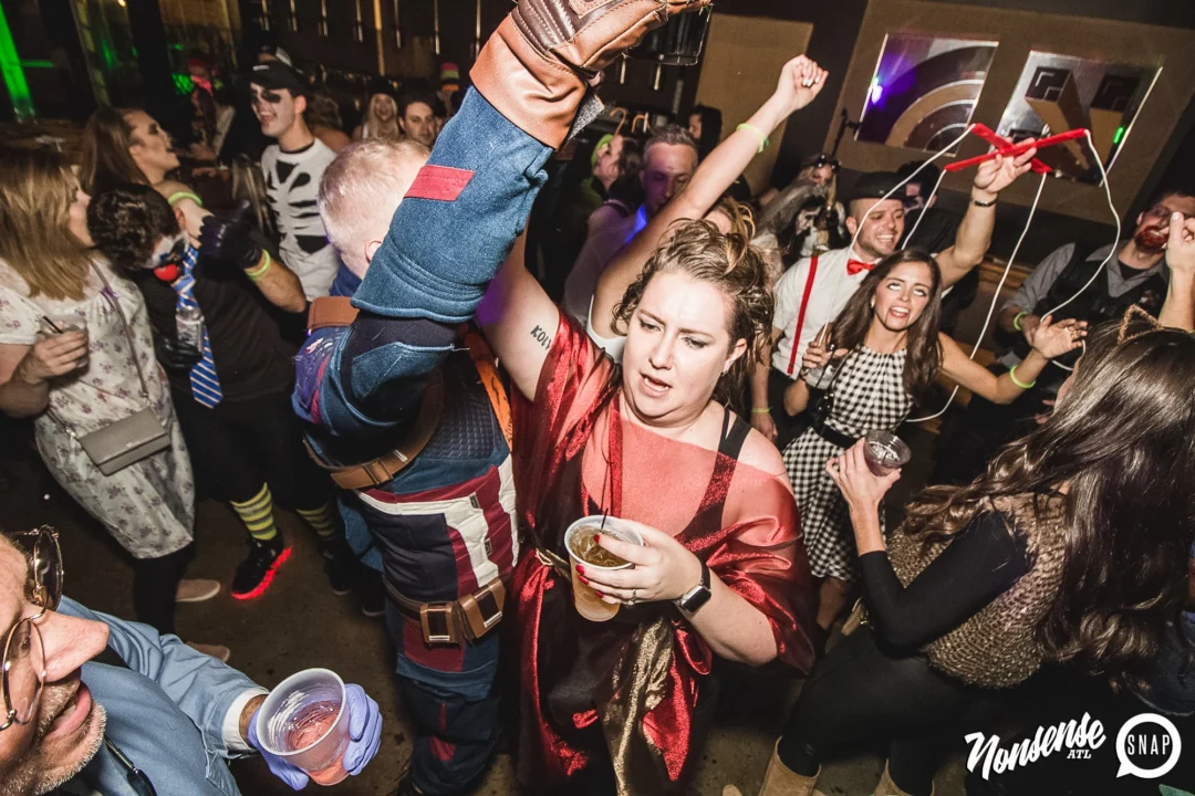 Dr Peter Venkman's Spook Central Halloween Dance Party! Thursday October 31, 2019. Presented by Nonsense ATL at Venkman's, Old Fourth Ward, Atlanta. Kimber was the DJ. Photo by Oh Snap.