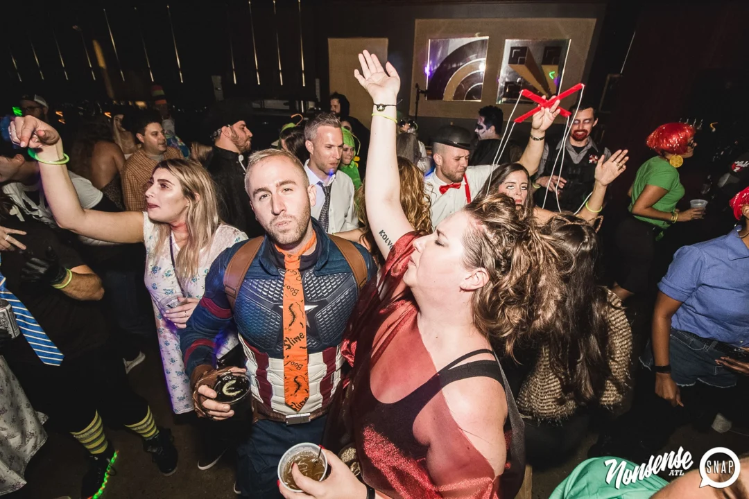 Dr Peter Venkman's Spook Central Halloween Dance Party! Thursday October 31, 2019. Presented by Nonsense ATL at Venkman's, Old Fourth Ward, Atlanta. Kimber was the DJ. Photo by Oh Snap.