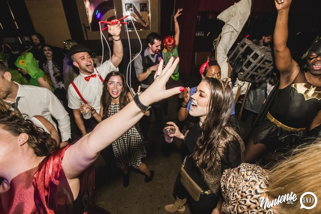 Dr Peter Venkman's Spook Central Halloween Dance Party! Thursday October 31, 2019. Presented by Nonsense ATL at Venkman's, Old Fourth Ward, Atlanta. Kimber was the DJ. Photo by Oh Snap.