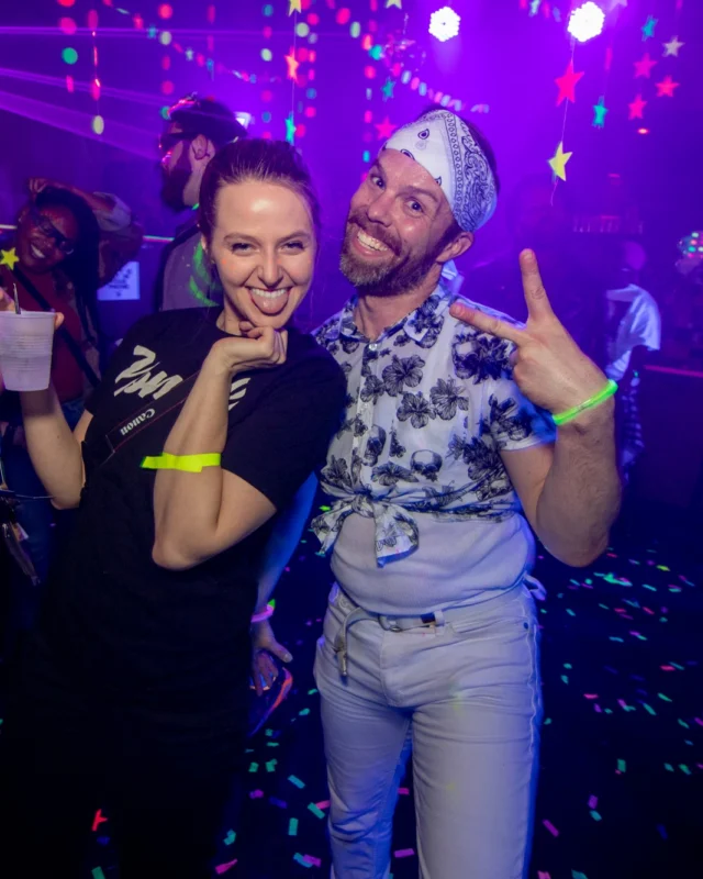 Nonsense GLOW - November 2019. The Basement - East Atlanta. Kimber was the DJ. Special decor by Tad. Photos by Oh Snap