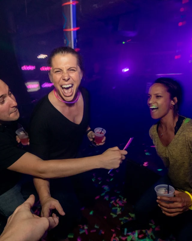Nonsense GLOW - November 2019. The Basement - East Atlanta. Kimber was the DJ. Special decor by Tad. Photos by Oh Snap