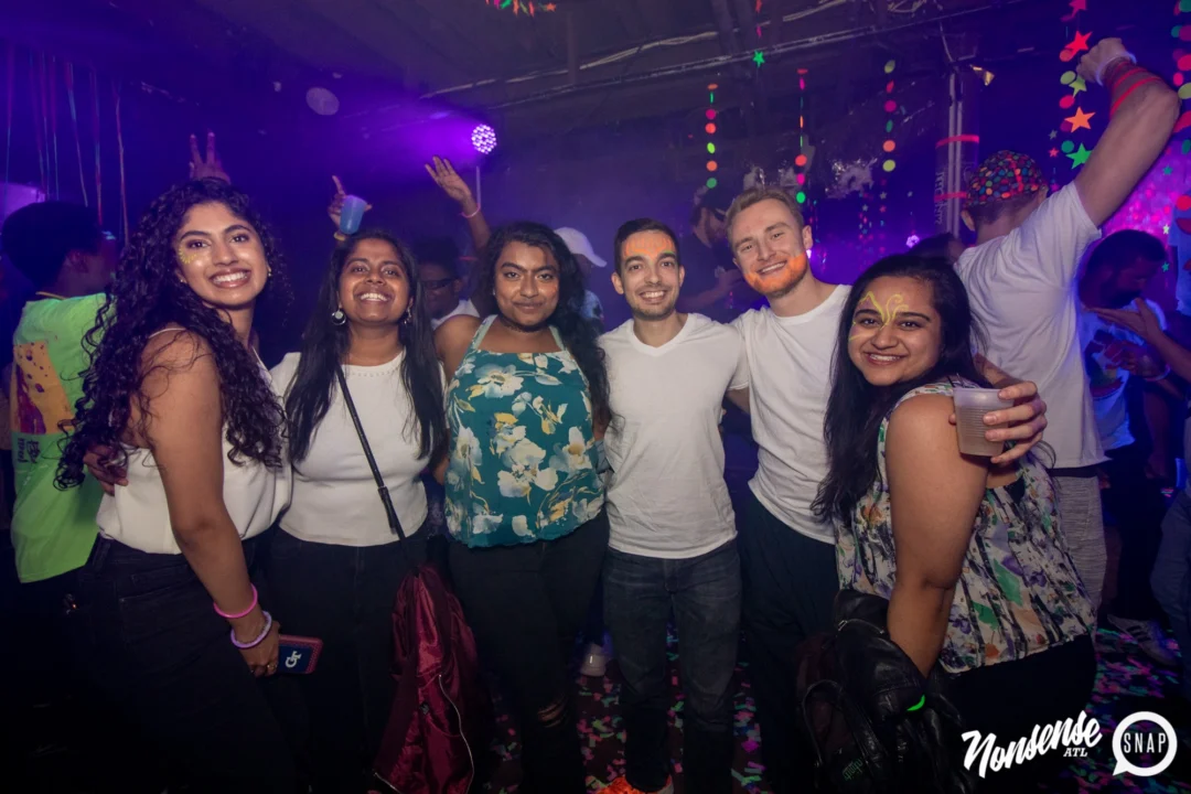 Nonsense GLOW - November 2019. The Basement - East Atlanta. Kimber was the DJ. Special decor by Tad. Photos by Oh Snap