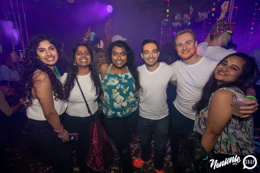 Nonsense GLOW - November 2019. The Basement - East Atlanta. Kimber was the DJ. Special decor by Tad. Photos by Oh Snap