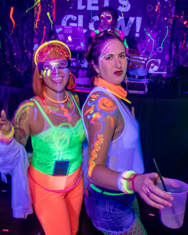 Nonsense GLOW - November 2019. The Basement - East Atlanta. Kimber was the DJ. Special decor by Tad. Photos by Oh Snap