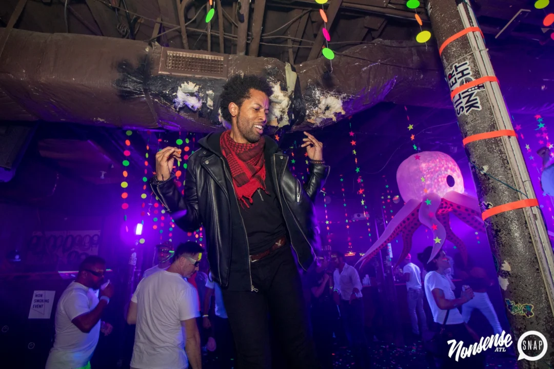 Nonsense GLOW - November 2019. The Basement - East Atlanta. Kimber was the DJ. Special decor by Tad. Photos by Oh Snap