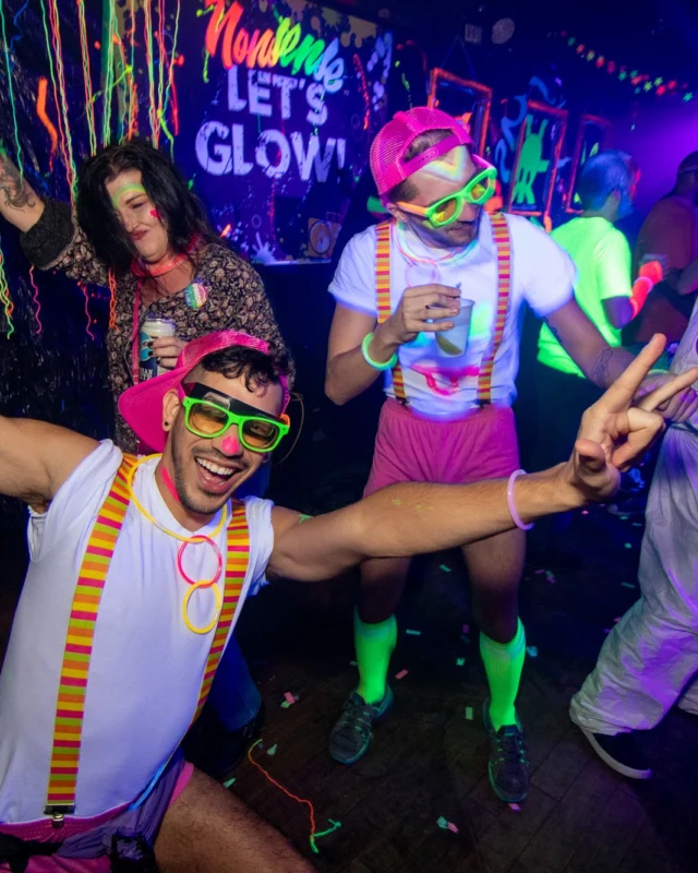 Nonsense GLOW - November 2019. The Basement - East Atlanta. Kimber was the DJ. Special decor by Tad. Photos by Oh Snap