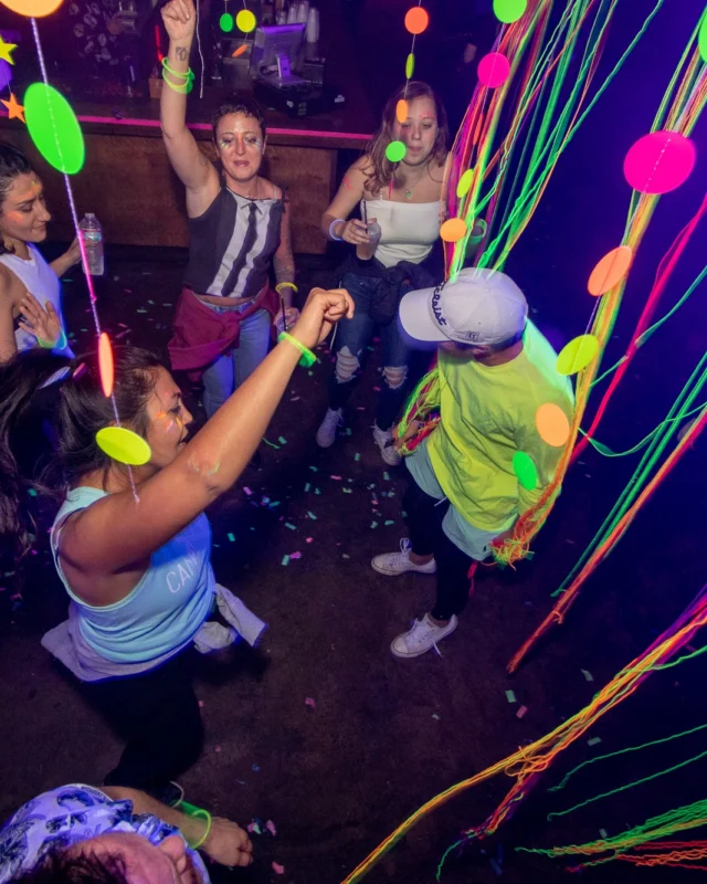 Nonsense GLOW - November 2019. The Basement - East Atlanta. Kimber was the DJ. Special decor by Tad. Photos by Oh Snap