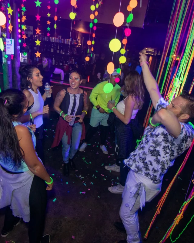 Nonsense GLOW - November 2019. The Basement - East Atlanta. Kimber was the DJ. Special decor by Tad. Photos by Oh Snap
