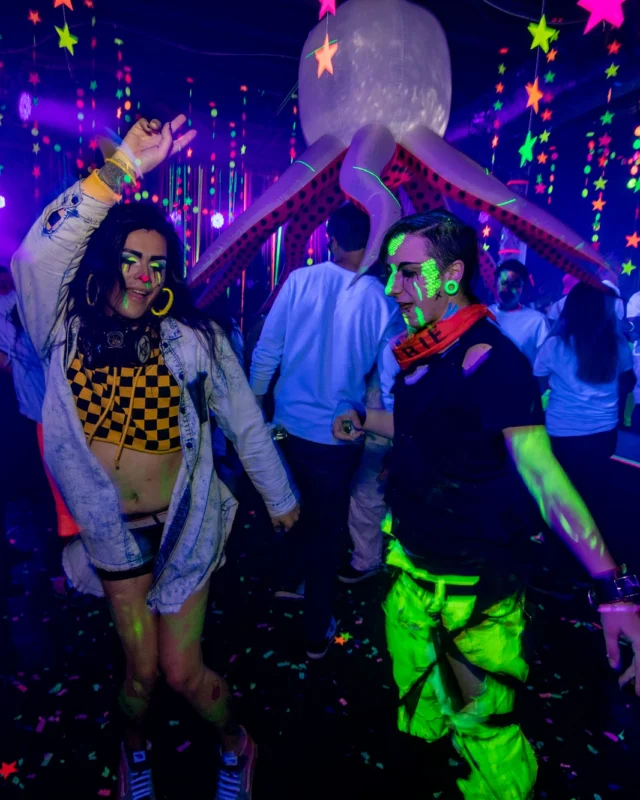 Nonsense GLOW - November 2019. The Basement - East Atlanta. Kimber was the DJ. Special decor by Tad. Photos by Oh Snap
