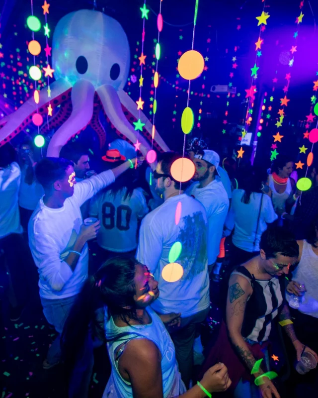 Nonsense GLOW - November 2019. The Basement - East Atlanta. Kimber was the DJ. Special decor by Tad. Photos by Oh Snap