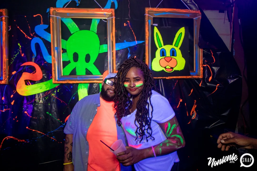 Nonsense GLOW - November 2019. The Basement - East Atlanta. Kimber was the DJ. Special decor by Tad. Photos by Oh Snap
