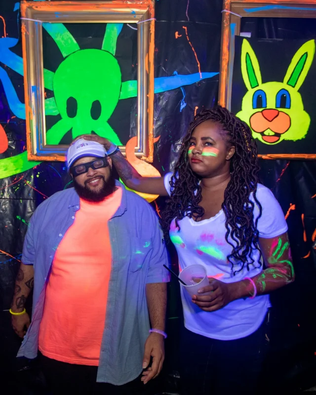 Nonsense GLOW - November 2019. The Basement - East Atlanta. Kimber was the DJ. Special decor by Tad. Photos by Oh Snap