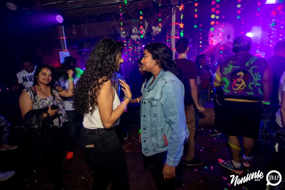 Nonsense GLOW - November 2019. The Basement - East Atlanta. Kimber was the DJ. Special decor by Tad. Photos by Oh Snap