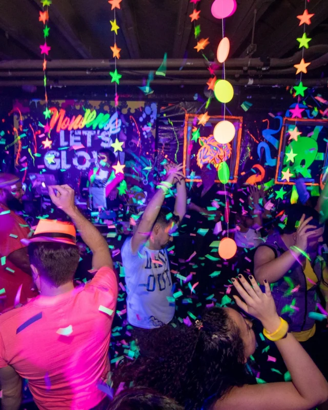 Nonsense GLOW - November 2019. The Basement - East Atlanta. Kimber was the DJ. Special decor by Tad. Photos by Oh Snap