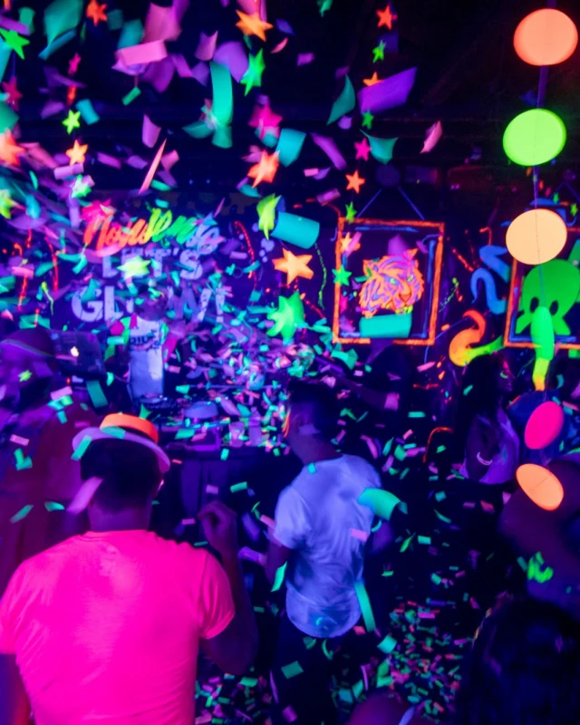 Nonsense GLOW - November 2019. The Basement - East Atlanta. Kimber was the DJ. Special decor by Tad. Photos by Oh Snap