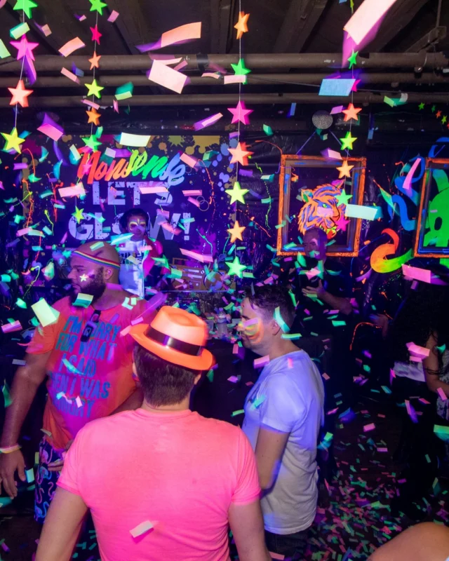 Nonsense GLOW - November 2019. The Basement - East Atlanta. Kimber was the DJ. Special decor by Tad. Photos by Oh Snap