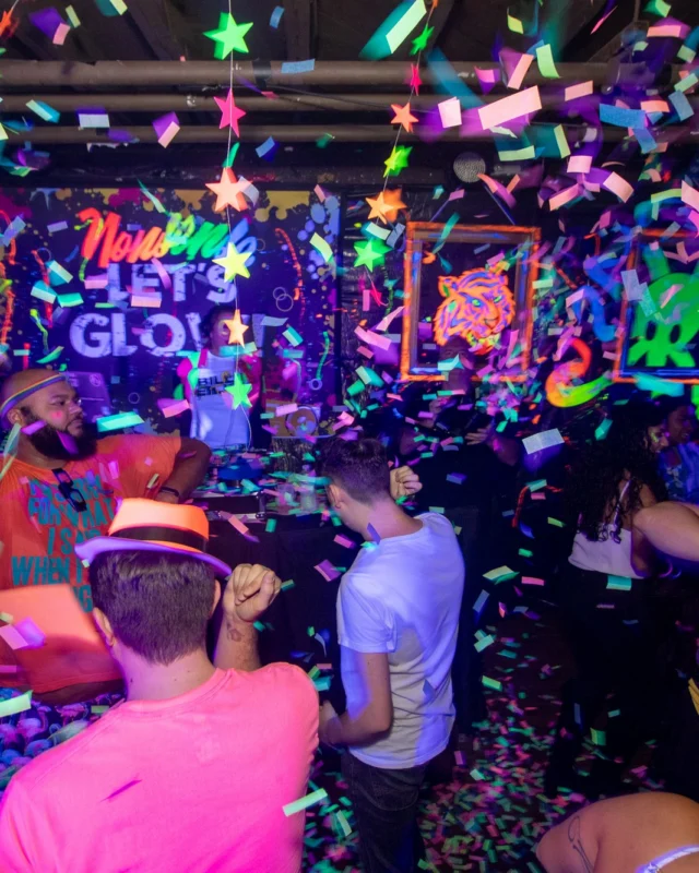 Nonsense GLOW - November 2019. The Basement - East Atlanta. Kimber was the DJ. Special decor by Tad. Photos by Oh Snap