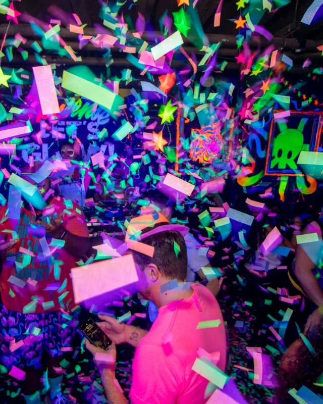 Nonsense GLOW - November 2019. The Basement - East Atlanta. Kimber was the DJ. Special decor by Tad. Photos by Oh Snap