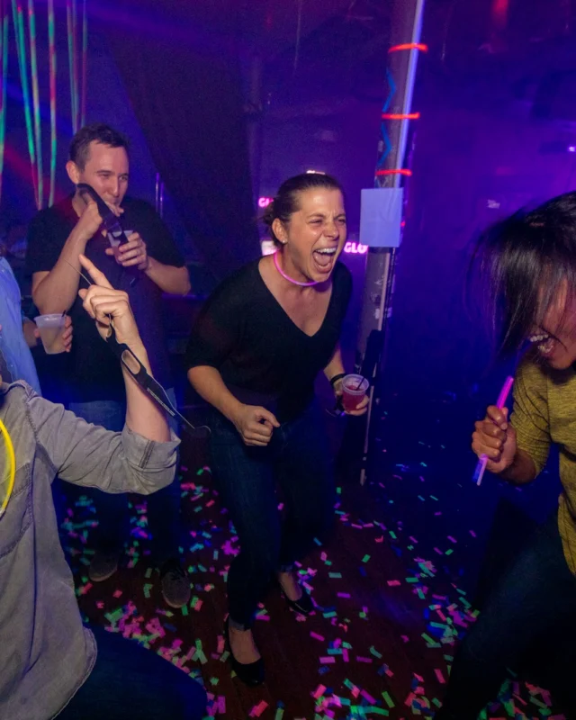 Nonsense GLOW - November 2019. The Basement - East Atlanta. Kimber was the DJ. Special decor by Tad. Photos by Oh Snap