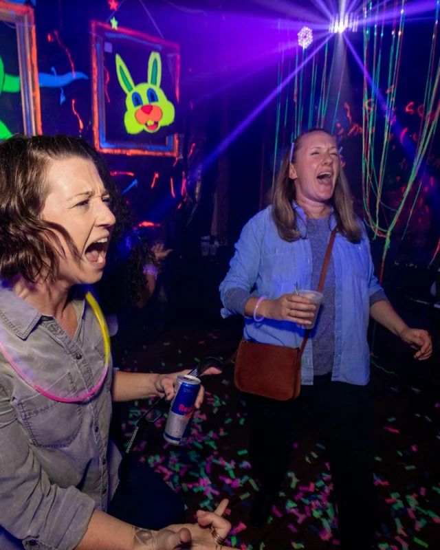 Nonsense GLOW - November 2019. The Basement - East Atlanta. Kimber was the DJ. Special decor by Tad. Photos by Oh Snap