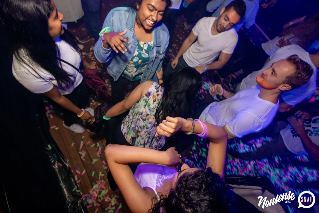 Nonsense GLOW - November 2019. The Basement - East Atlanta. Kimber was the DJ. Special decor by Tad. Photos by Oh Snap