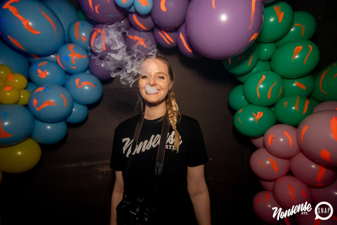 Nonsense GLOW - November 2019. The Basement - East Atlanta. Kimber was the DJ. Special decor by Tad. Photos by Oh Snap