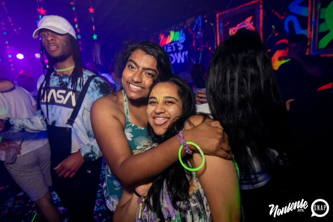 Nonsense GLOW - November 2019. The Basement - East Atlanta. Kimber was the DJ. Special decor by Tad. Photos by Oh Snap