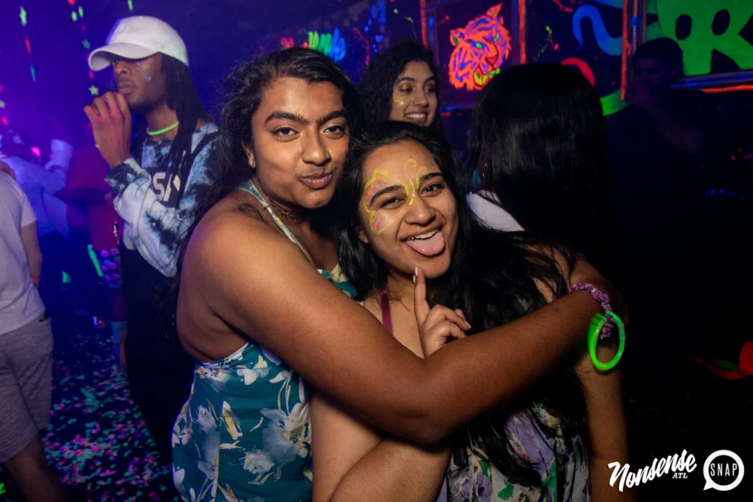 Nonsense GLOW - November 2019. The Basement - East Atlanta. Kimber was the DJ. Special decor by Tad. Photos by Oh Snap
