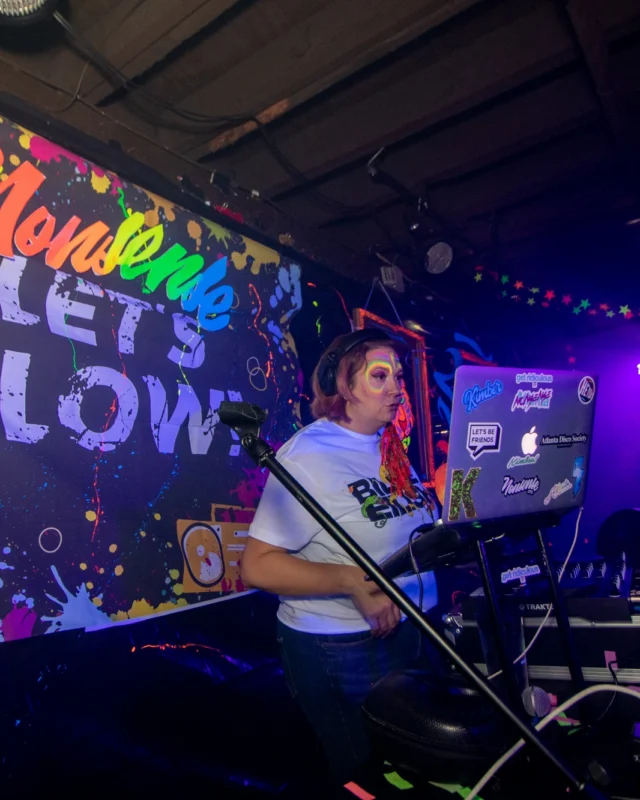 Nonsense GLOW - November 2019. The Basement - East Atlanta. Kimber was the DJ. Special decor by Tad. Photos by Oh Snap
