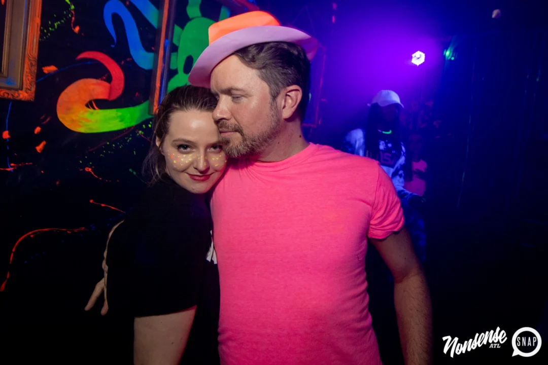 Nonsense GLOW - November 2019. The Basement - East Atlanta. Kimber was the DJ. Special decor by Tad. Photos by Oh Snap