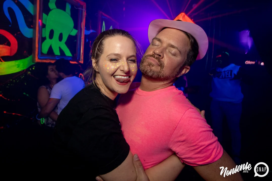 Nonsense GLOW - November 2019. The Basement - East Atlanta. Kimber was the DJ. Special decor by Tad. Photos by Oh Snap