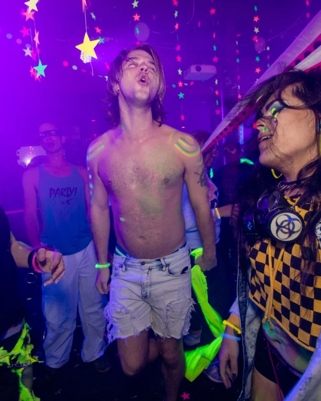 Nonsense GLOW - November 2019. The Basement - East Atlanta. Kimber was the DJ. Special decor by Tad. Photos by Oh Snap