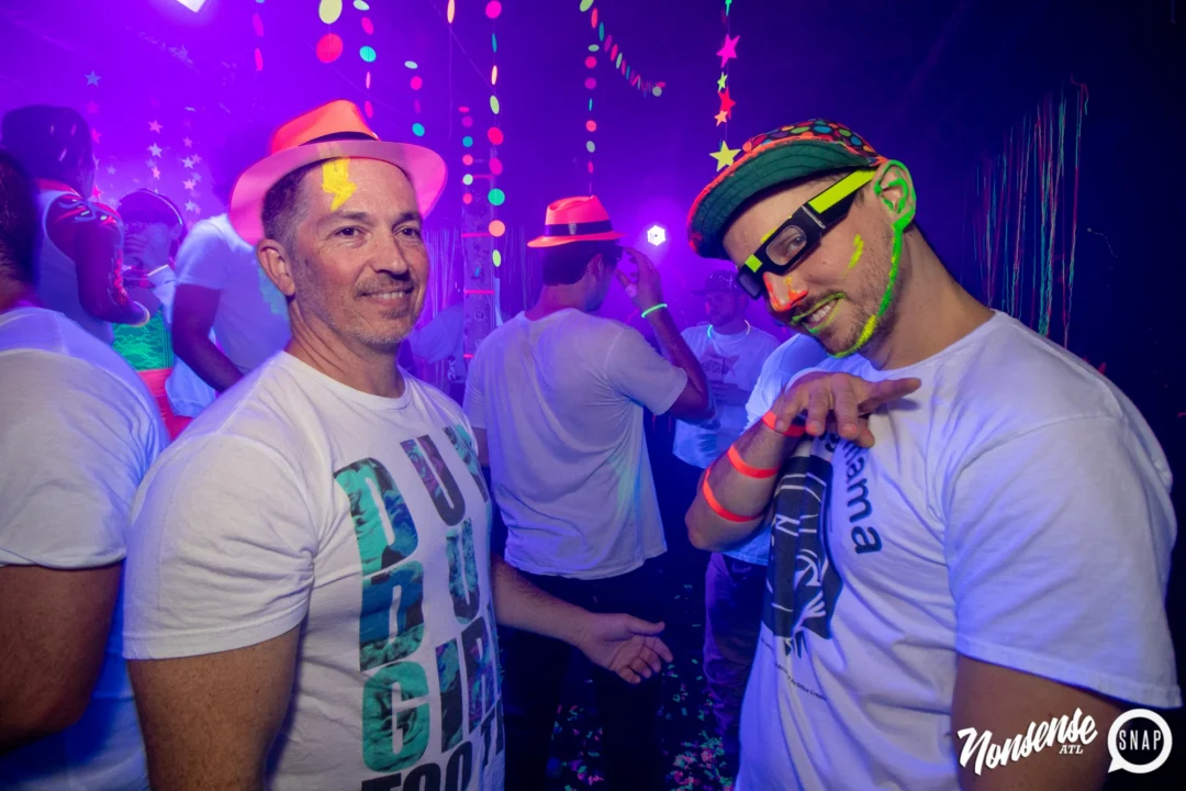 Nonsense GLOW - November 2019. The Basement - East Atlanta. Kimber was the DJ. Special decor by Tad. Photos by Oh Snap