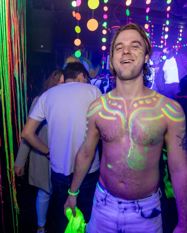 Nonsense GLOW - November 2019. The Basement - East Atlanta. Kimber was the DJ. Special decor by Tad. Photos by Oh Snap