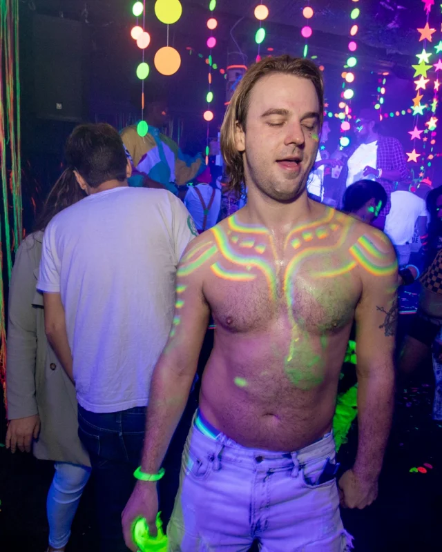 Nonsense GLOW - November 2019. The Basement - East Atlanta. Kimber was the DJ. Special decor by Tad. Photos by Oh Snap