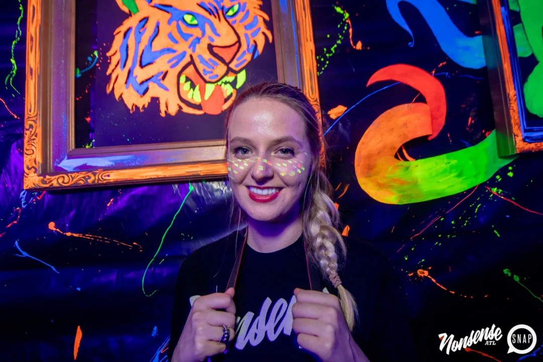 Nonsense GLOW - November 2019. The Basement - East Atlanta. Kimber was the DJ. Special decor by Tad. Photos by Oh Snap