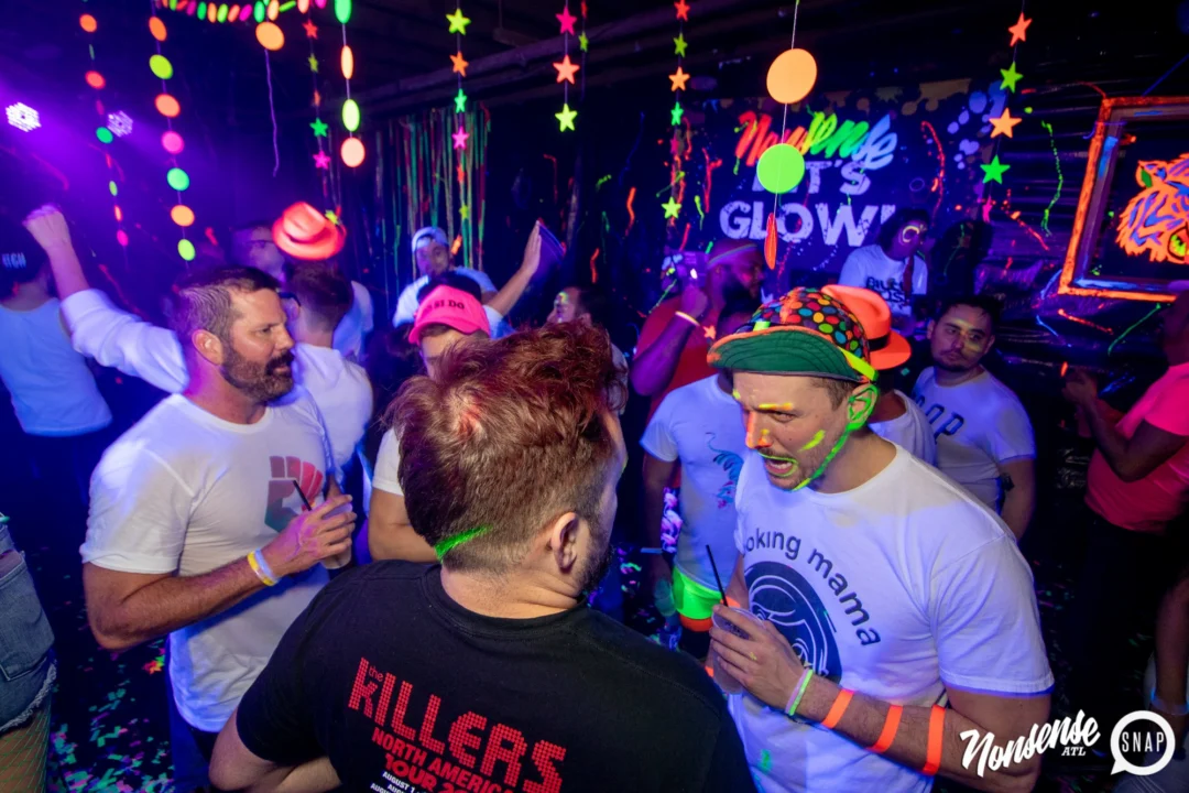 Nonsense GLOW - November 2019. The Basement - East Atlanta. Kimber was the DJ. Special decor by Tad. Photos by Oh Snap