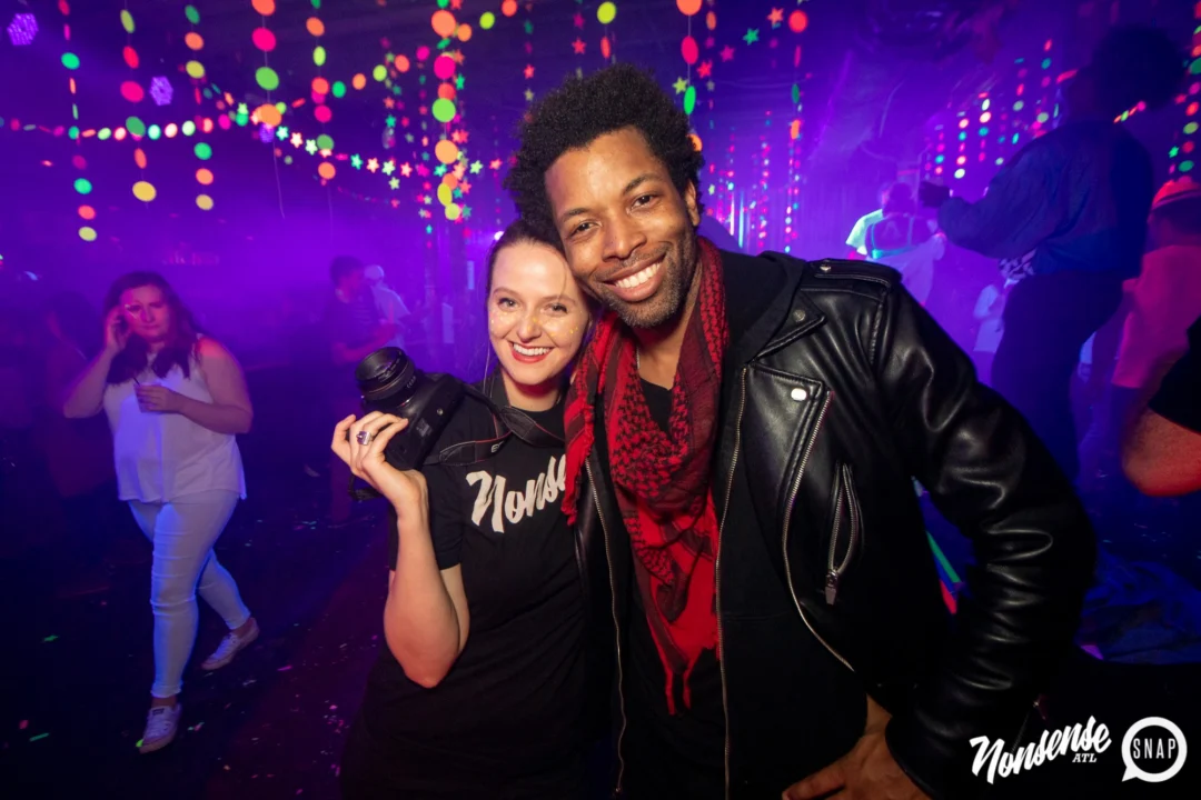Nonsense GLOW - November 2019. The Basement - East Atlanta. Kimber was the DJ. Special decor by Tad. Photos by Oh Snap