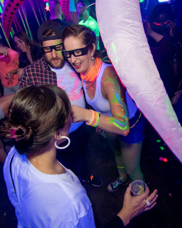 Nonsense GLOW - November 2019. The Basement - East Atlanta. Kimber was the DJ. Special decor by Tad. Photos by Oh Snap