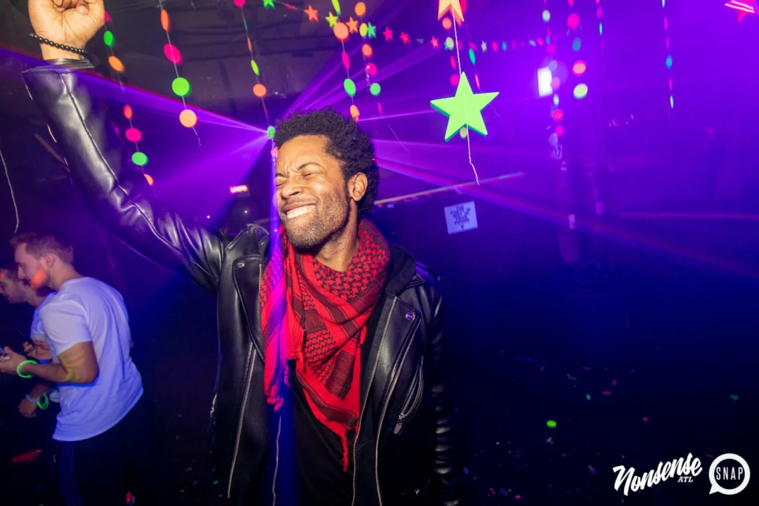 Nonsense GLOW - November 2019. The Basement - East Atlanta. Kimber was the DJ. Special decor by Tad. Photos by Oh Snap