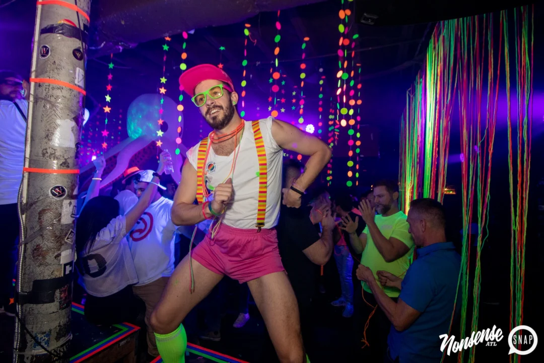 Nonsense GLOW - November 2019. The Basement - East Atlanta. Kimber was the DJ. Special decor by Tad. Photos by Oh Snap